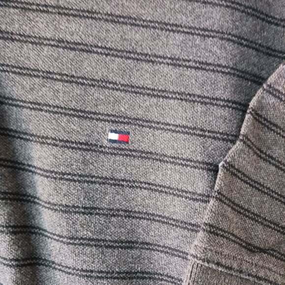 Tommy Hilfiger Golf Polo Men's Shirt Size X-Large Grey Striped Short Sleeve Logo - Picture 4 of 8